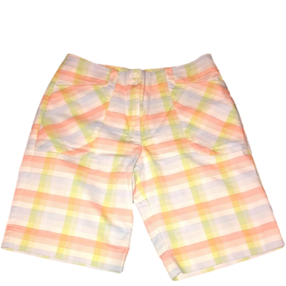 NikeGolf Plaid Multicolored Pastel Print Golf Shorts